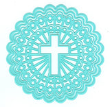 Stained Glass Dies "round with shining cross"