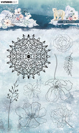 SL Clear Stamp Icy Florals Artic Winter 99x139x3mm 8 PC nr.583