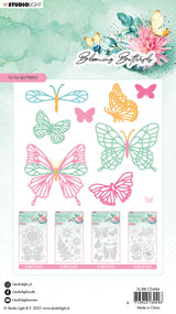 SL Cutting Die Fly Fly Butterfly Blooming Butterfly 96x138x1mm 13 PC nr.484