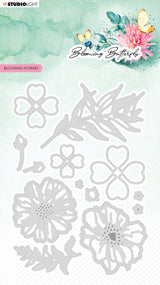 SL Cutting Die Blooming Flowers Blooming Butterfly 98x139x1mm 13 PC nr.485