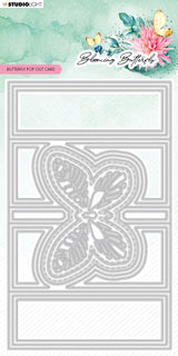 SL Cutting Die Butterfly Card Blooming Butterfly 165x100x1mm 17 PC nr.486
