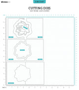 SL Cutting Die Water Lily Card Blooming Butterfly 165x100x1mm 7 PC nr.487