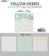 SL Vellum Set Background Patterns Blooming Butterfly 203x203x3mm 6 SH nr.03