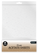 SL Acetate Sheet Snowflakes White Essentials 6 Sheets