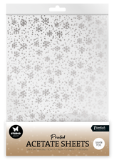 SL Acetate Sheet Snowflakes Silver Essentials 6 Sheets