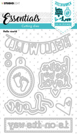 SL Cutting Die Hello World Essentials 105x148x1mm 1 PC nr.170