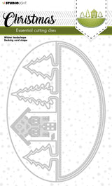 SL Cutting Dies Christmas Rocking Card Shape Essentials 202x142x1mm 3 PC nr.256