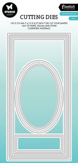 SL Cutting Dies Slim+Oval Passe Partout Essentials 105x210x1mm 9 PC nr.445