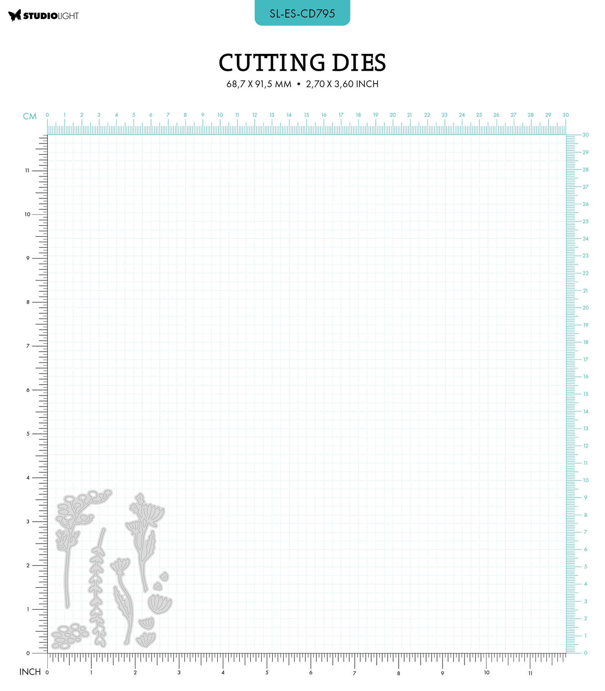 SL Cutting Die Wild Flowers Essentials 10 PC