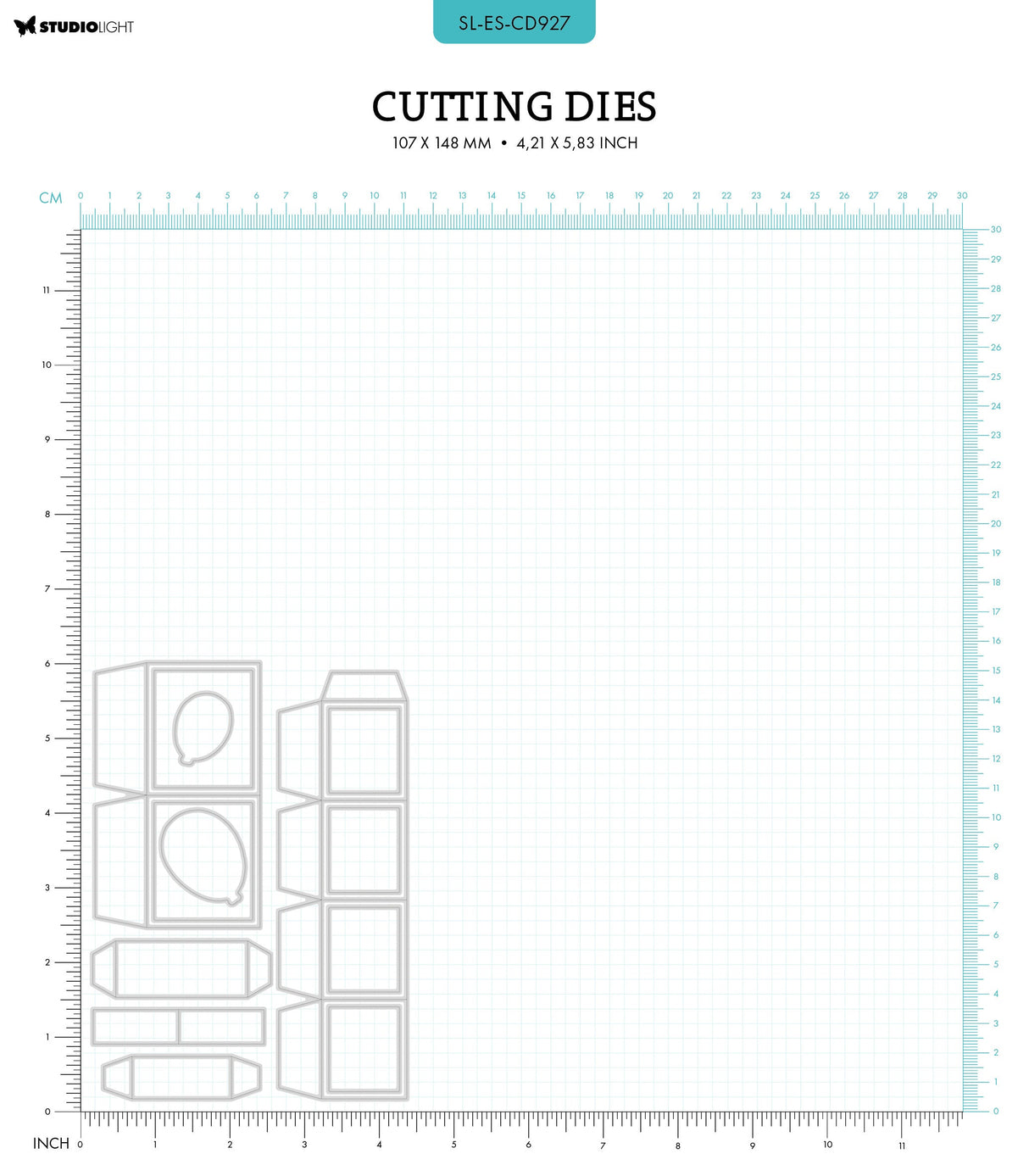 SL Cutting Die Balloon Box Pop-Up Essentials 13 PC