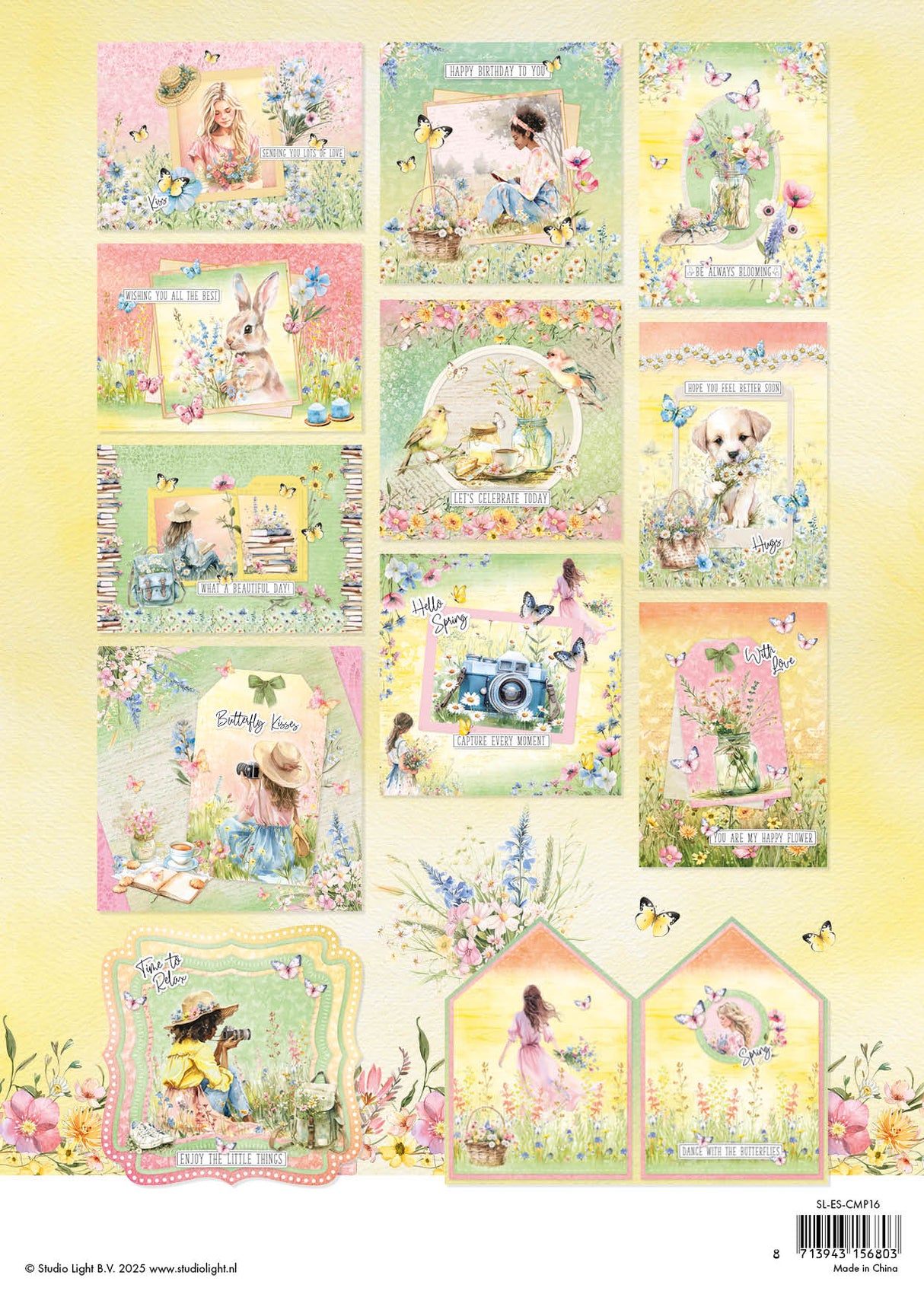 SL Card Making Pad Blooming Spring Essentials 14 SH