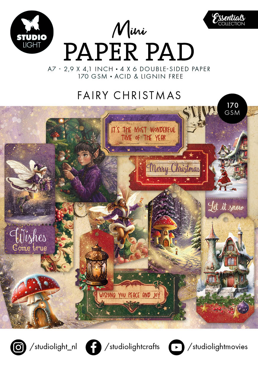 SL Mini Paper Pad Fairy Christmas Essentials 24 Sheets