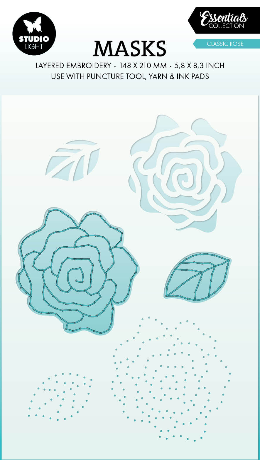 SL Mask Embroidery - Classic Rose Essentials 1 PC