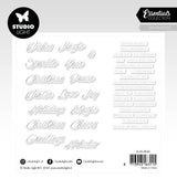SL Paper Elements Silver Sentiments Trendy Essentials 40 Pieces