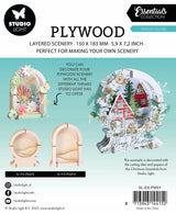SL Plywood Snow Globe Essentials 150x183x12mm 9 PC nr.01