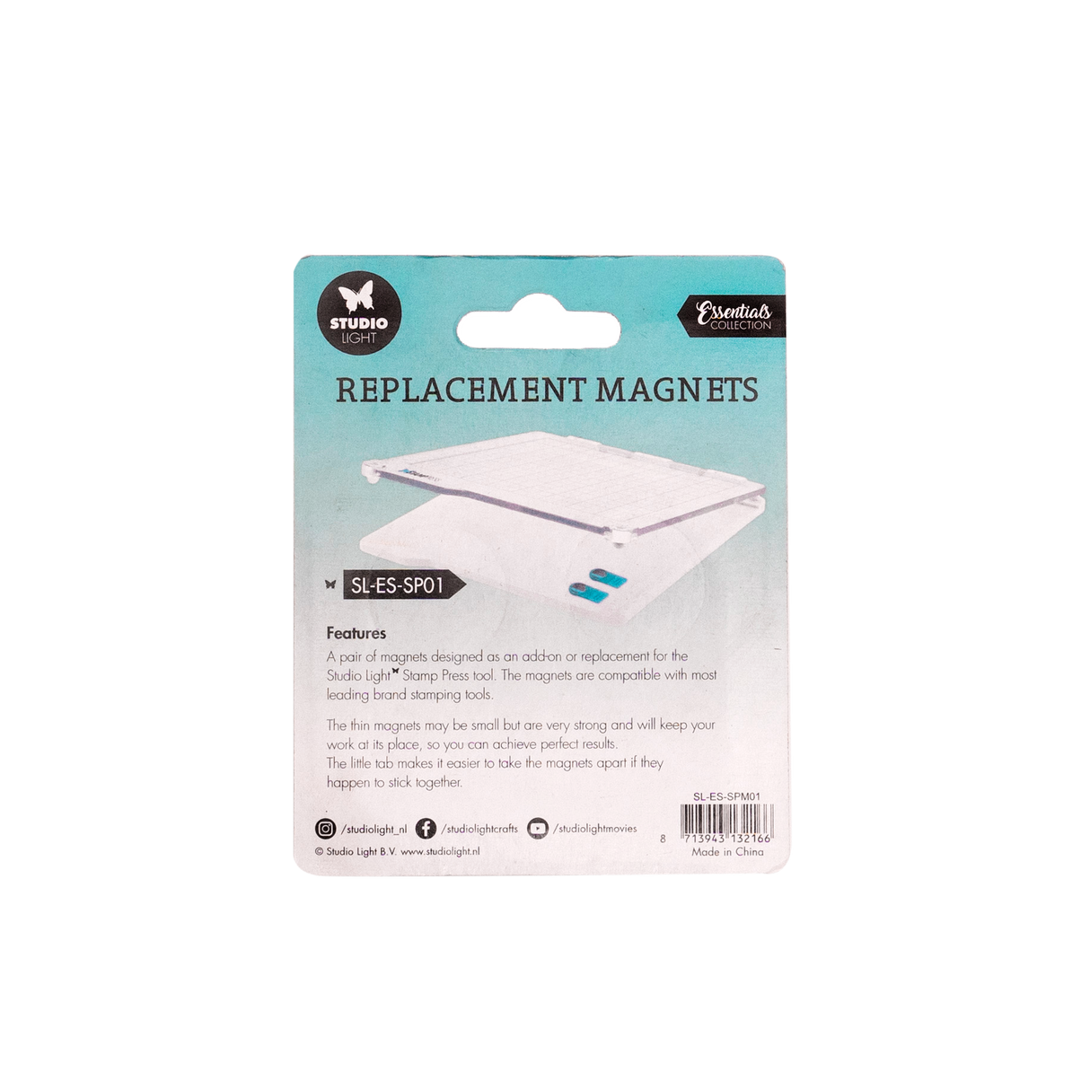 SL Stamp Press Magnets Essential Tools 45x23x3mm 2 PCS nr.01
