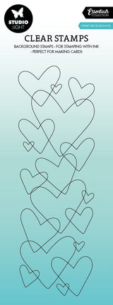 SL Clear Stamp Heart Background Essentials 68x204x3mm 1 PC nr.372