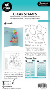 SL Clear Stamps Balloon Box Pop-Up Essentials 13 PC
