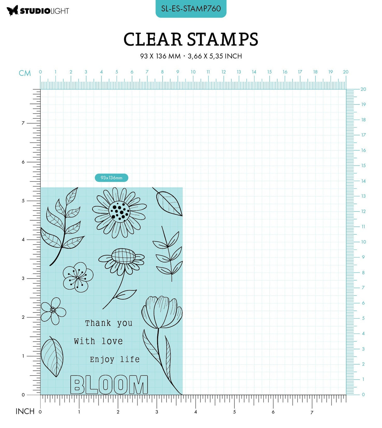 SL Clear Stamps Bouquet Pop-Up Essentials 13 PC