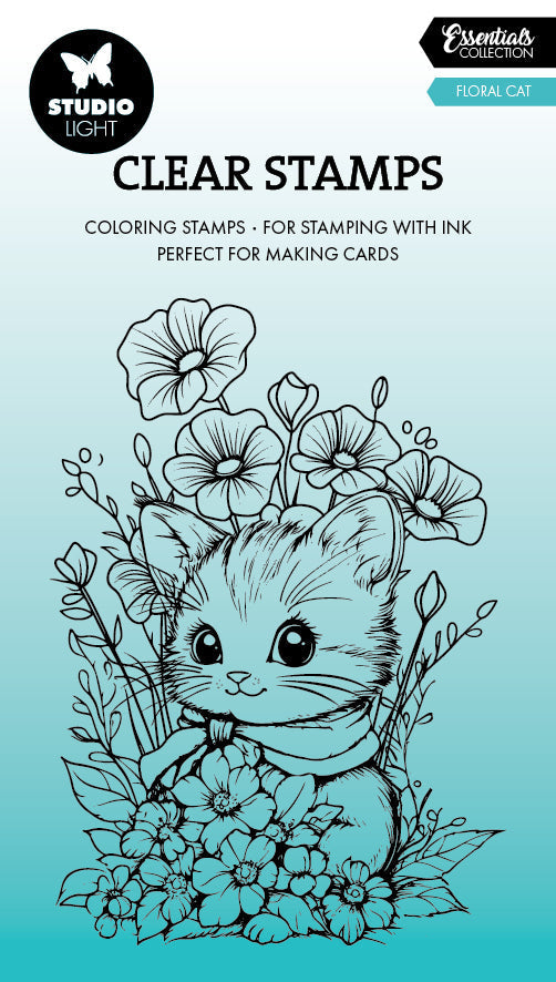 SL Clear Stamp Floral Cat Essentials 1 Pieces