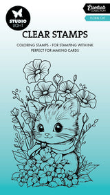 SL Clear Stamp Floral Cat Essentials 1 Pieces