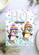 SL Clear Stamp Skiing Penguin Essentials 74x105x1mm 1 Pieces