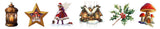SL Clear Stickers Fairy Christmas 6 Designs Essentials 5 Meter