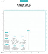 SL Cutting Die Happy Butterfly Grunge Collection 96x137x1mm 8 PC nr.502