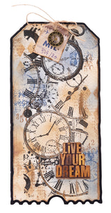 SL Clear Stamp Clock Background Grunge Collection 1 PC