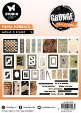 SL Paper Elements Tickets, Labels & Frames Grunge Collection 75x75x1mm 53 PC nr.05