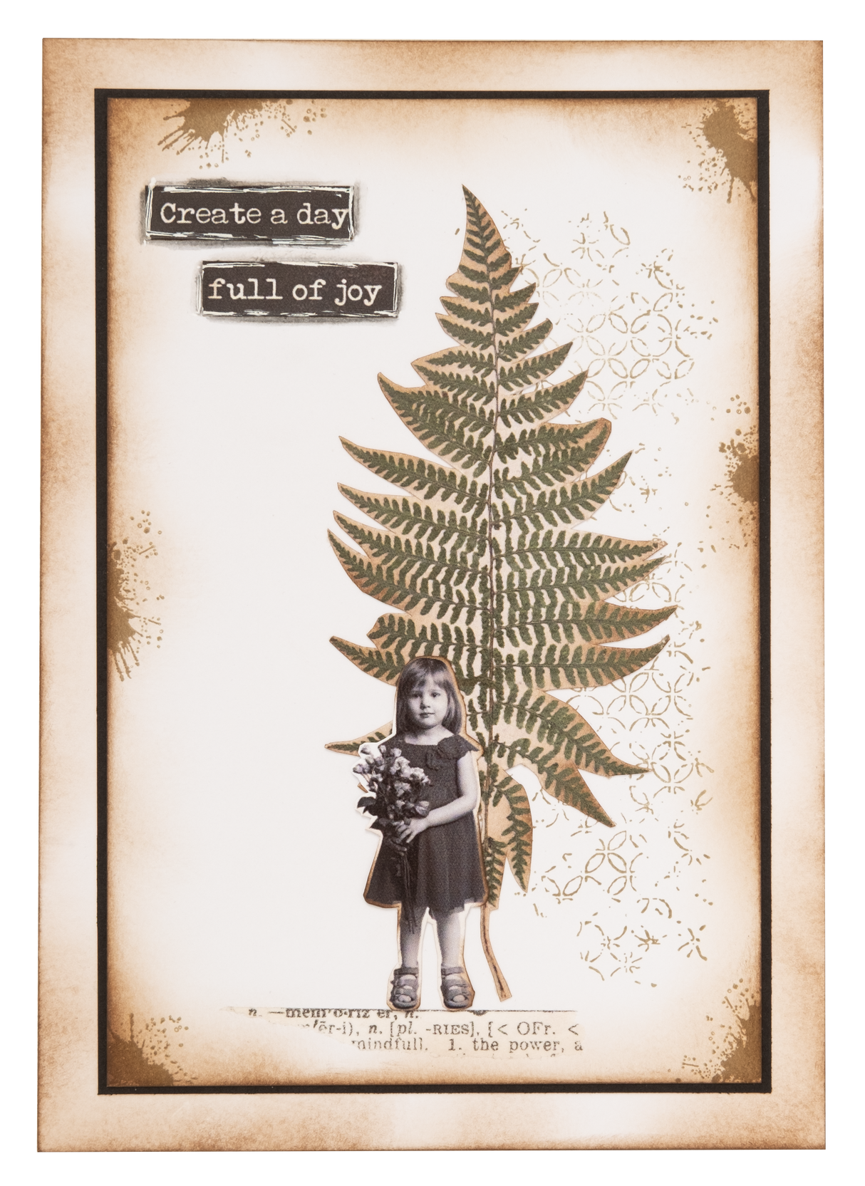 SL Clear Stamp Botanical Pattern Grunge Collection 1 PC