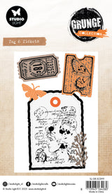 SL Stamp & Cutting Dies Tag & Tickets Grunge Collection 93x136x1mm 11 Pieces