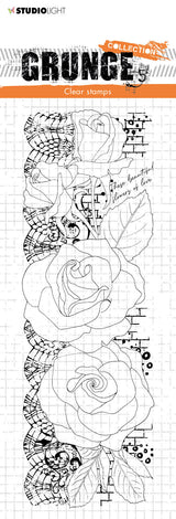 SL Clear Stamp Roses Grunge Collection 210x74x3mm 1 PC nr.202