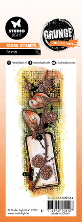 SL Clear Stamp Birds Grunge Collection 46x140x3mm 1 PC nr.444