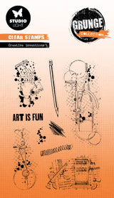 SL Clear Stamps Creative Inventions Grunge Collection 89x132x3mm 9 PC nr.515