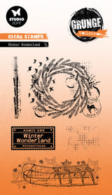 GR Clear Stamp Winter Wonderland Grunge Collection 5 PC