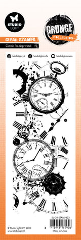 SL Clear Stamp Clock Background Grunge Collection 1 PC