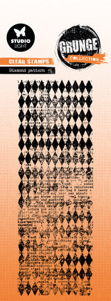 SL Clear Stamp Diamond Pattern Grunge Collection 1 PC