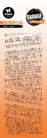 SL Clear Stamp Music Sheet Grunge Collection 1 Pieces