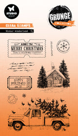 SL Clear Stamp Winter Wonderland Grunge Collection 9 Pieces