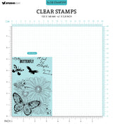 SL Clear Stamp Butterflies Grunge Collection 89x132x3mm 5 PC nr.399