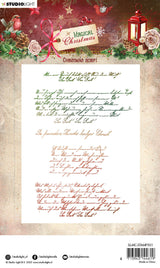 SL Clear Stamp Christmas Script Magical Christmas 87x129x3mm 1 PC nr.501