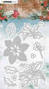 SL Cutting Die Holly/Berries Sending Joy 97x147mm nr.50