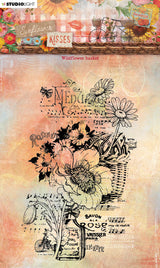 SL Clear Stamp Wildflower Basket Sunflower Kisses 86x134x3mm 1 PC nr.438