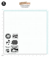 SL Clear Stamp Vintage Labels Sunflower Kisses 90x134x3mm 7 PC nr.440
