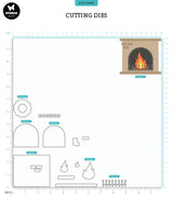 SL Cutting Die Fireplace Sweet Stories 152x98x1mm 15 PC nr.683