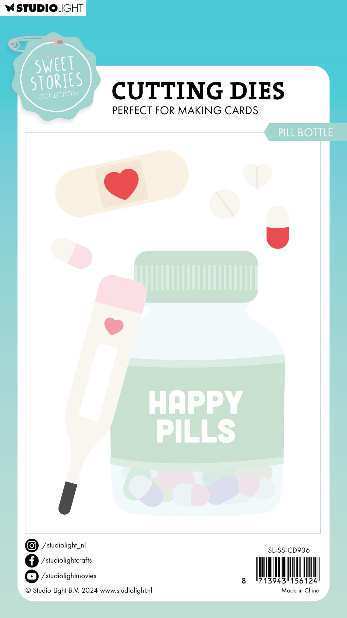 SL Cutting Die Pill Bottle Sweet Stories 17 PC creative craft die set for card making and scrapbooking.