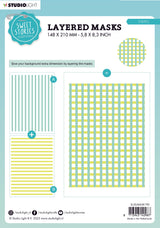 SL Mask Stripes Sweet Stories 150x210x1mm 1 PC nr.190