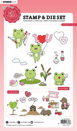 SL Stamp & Cutting Die Toadally In Love Sweet Stories 154x213x1mm 62 PC nr.52