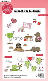 SL Stamp & Cutting Die Lovely Date Sweet Stories 154x223x1mm 70 PC nr.53
